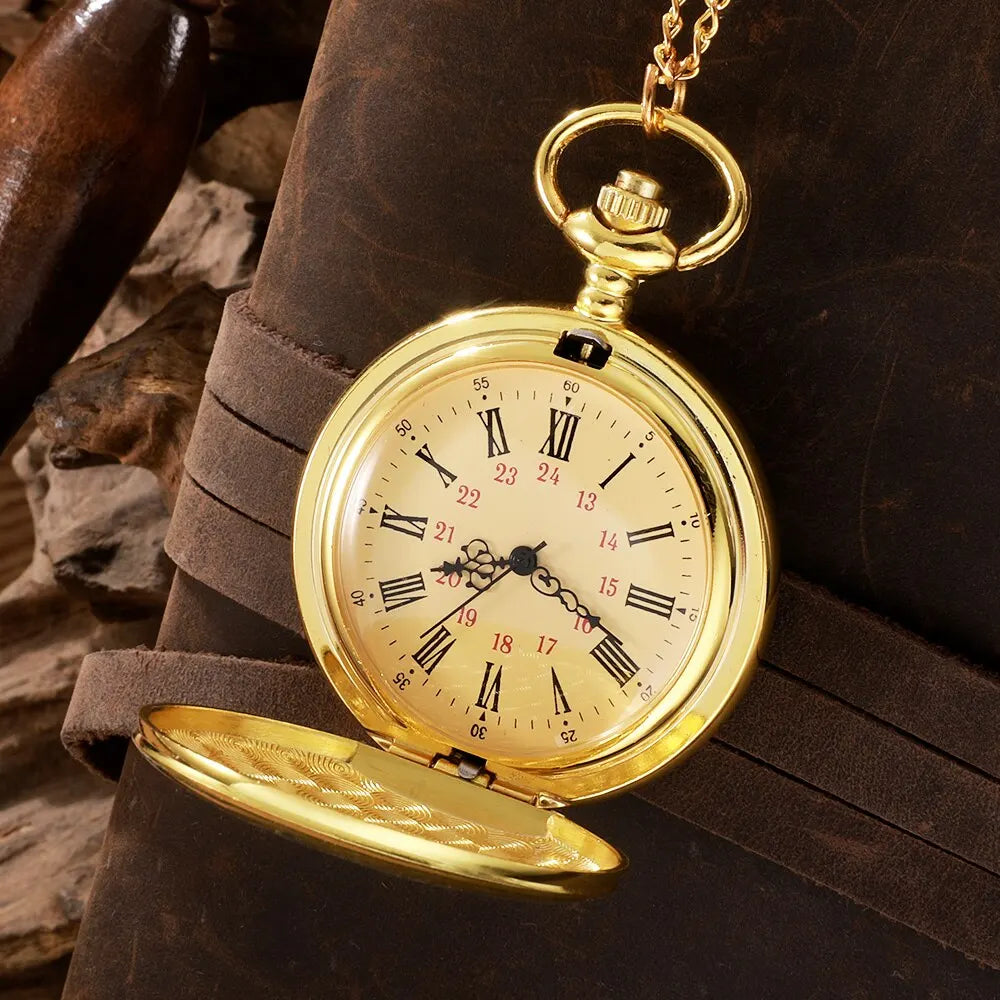 Gold Pocket Watch - I Love you Gift For Your Son -