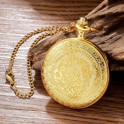 Gold Pocket Watch - I Love you Gift For Your Son -